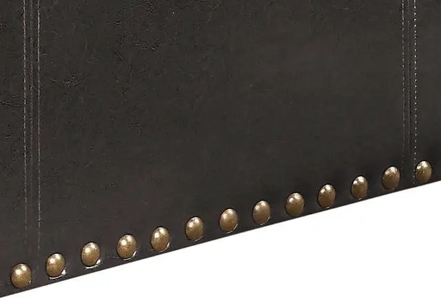 Alt view image 7 of 7 - Leather Storage Bench with 2 Side Ottomans, Black