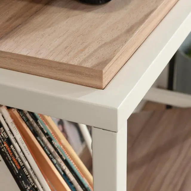 Alt view image 2 of 7 - Accent Storage with Tilted Shelves, Acacia finish