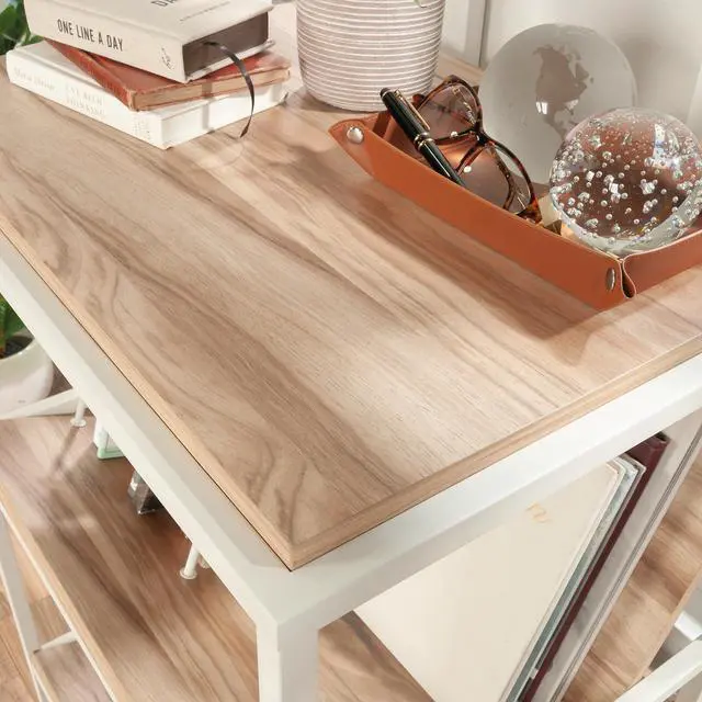 Alt view image 3 of 7 - Accent Storage with Tilted Shelves, Acacia finish