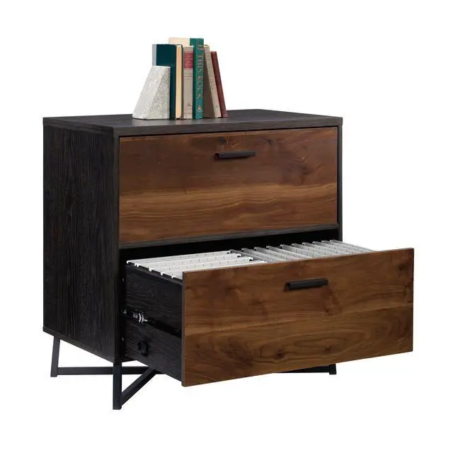 Alt view image 3 of 6 - Lateral File with Modern Design, Dark Walnut finish
