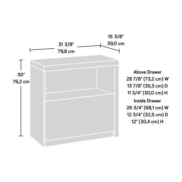Alt view image 2 of 7 - Lateral File with Cubbyhole Storage, White finish