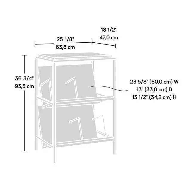 Alt view image 4 of 7 - Accent Storage with Tilted Shelves, Acacia finish