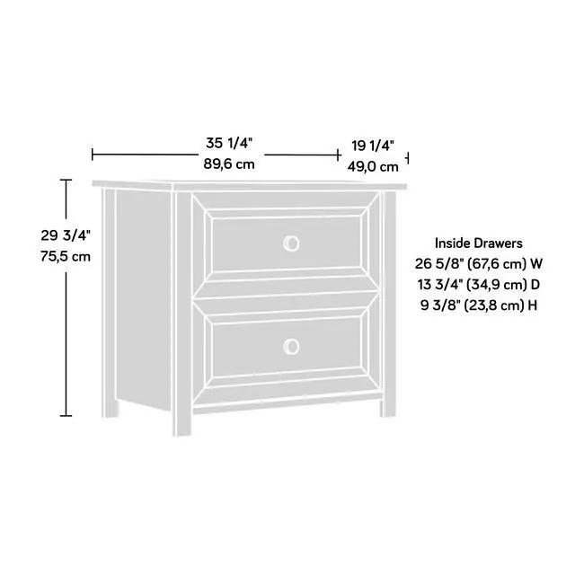 Alt view image 2 of 7 - Lateral File with Farmhouse Style, Brown finish