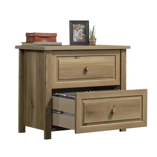 Alt view image 3 of 7 - Lateral File with Farmhouse Style, Brown finish