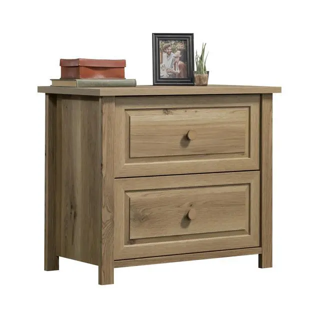 Alt view image 7 of 7 - Lateral File with Farmhouse Style, Brown finish