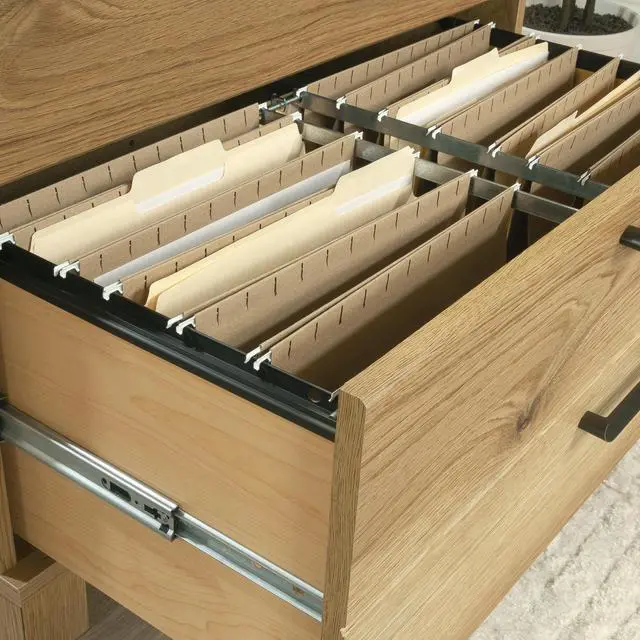 Alt view image 4 of 7 - Lateral File with Practical Storage, Brown finish