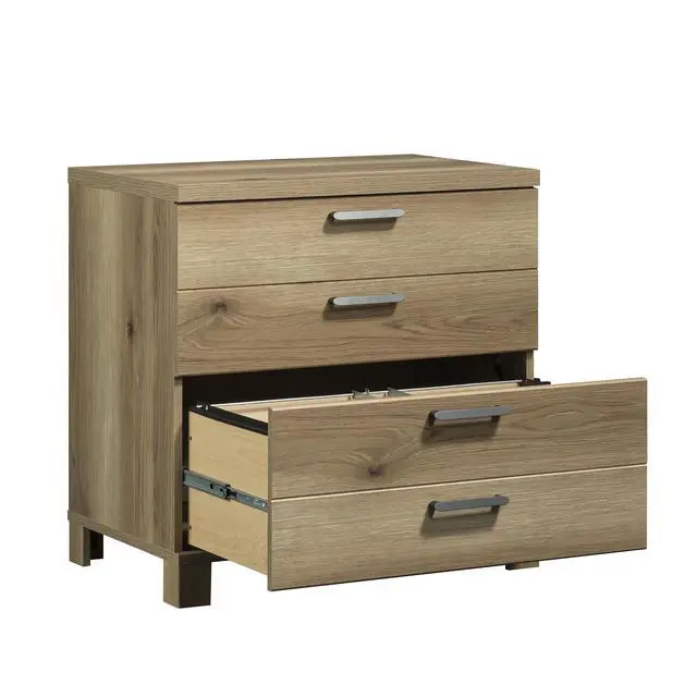 Alt view image 7 of 7 - Lateral File with Practical Storage, Brown finish