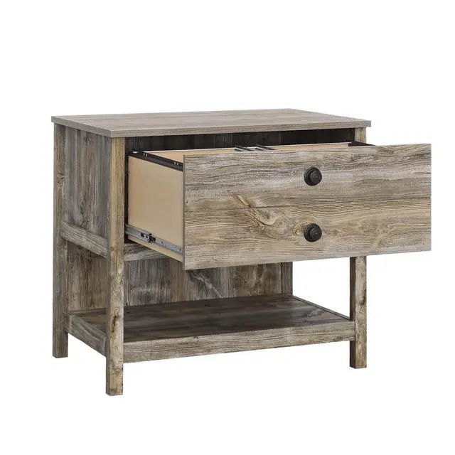 Alt view image 7 of 7 - Lateral File with Rustic Style, Brown finish