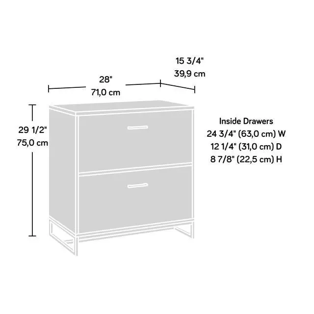 Alt view image 4 of 7 - Lateral File with Full-Extension Slides, Brown finish