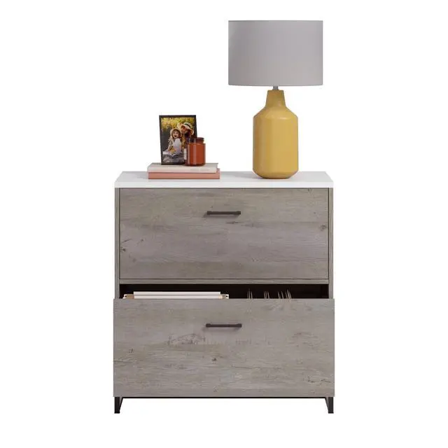 Alt view image 2 of 7 - Lateral File with Full-Extension Slides, Brown finish