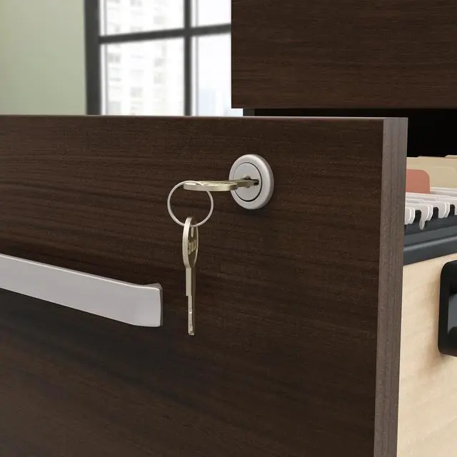 Alt view image 5 of 7 - Mobile File Cabinet, Brown finish