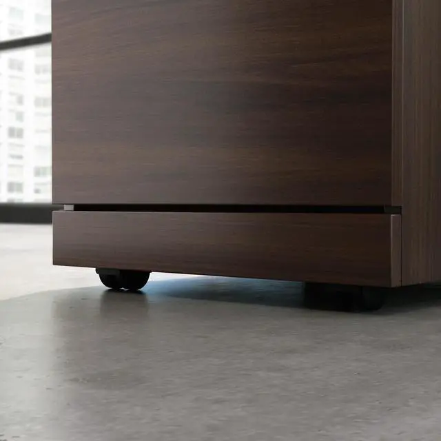Alt view image 7 of 7 - Mobile File Cabinet, Brown finish