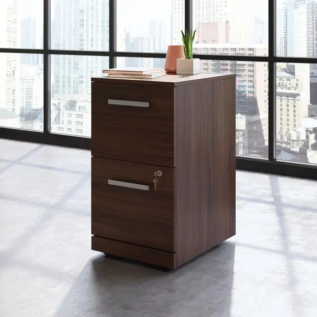 Main image of Mobile File Cabinet, Brown finish