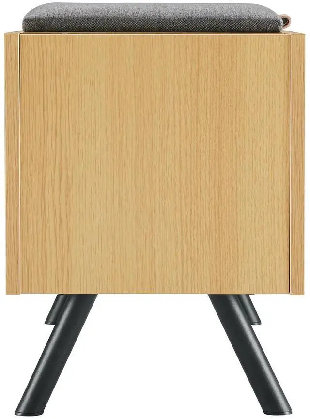Alt view image 7 of 7 - Accent Storage Bench in Light Oak