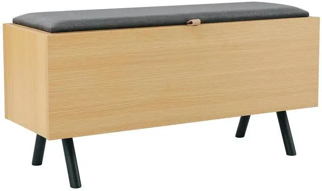 Alt view image 6 of 7 - Accent Storage Bench in Light Oak