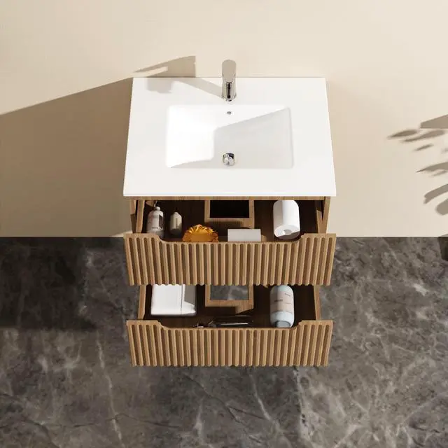 Alt view image 3 of 5 - Goodyo 24" Wall-Mount Bathroom Vanity Cabinet Floating (Cabinet Only)