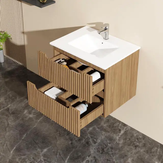 Alt view image 5 of 5 - Goodyo 24" Wall-Mount Bathroom Vanity Cabinet Floating (Cabinet Only)