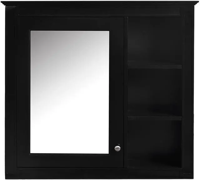 Main image of 30'' x 28'' Medicine Cabinet, Wall Mounted Bathroom Storage Cabinet, Modern Bathroom Wall Cabinet with Mirror,Medicine Cabinet, Mirror Cabinet with 3 Open Shelves (Not Include Bathroom Vanity )