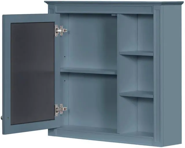 Main image of 30'' x 28'' Medicine Cabinet, Wall Mounted Bathroom Storage Cabinet, Modern Bathroom Wall Cabinet with Mirror,Medicine Cabinet, Mirror Cabinet with 3 Open Shelves (Not Include Bathroom Vanity )