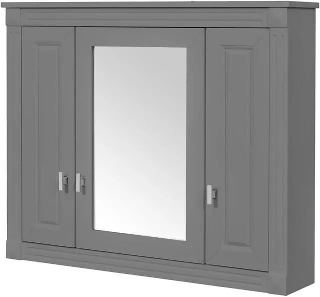 Main image of Bathroom Wall Cabinet with Mirror, Wall Mounted Medicine Cabinet with 5 Shelves, Mirrored Door Over Toilet Storage Cabinet
