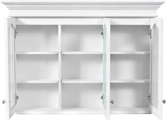 Main image of 40" Medicine Cabinet with Mirror, Bathroom Storage Cabinet with Mirror Door and Shelves, Wall Mounted Bathroom Cabinet with Glass Doors