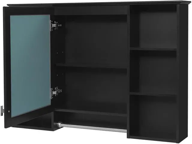 Main image of 3-in-1 Bathroom Mirror Cabinet, 41-inch Wall Mounted Medicine Cabinet with Adjustable Shelf & Soft Close Door, High-Define Mirror with Storage for Bathroom Vanity