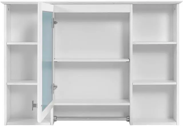 Main image of 3-in-1 Bathroom Mirror Cabinet, 41-inch Wall Mounted Medicine Cabinet with Adjustable Shelf & Soft Close Door, High-Define Mirror with Storage for Bathroom Vanity