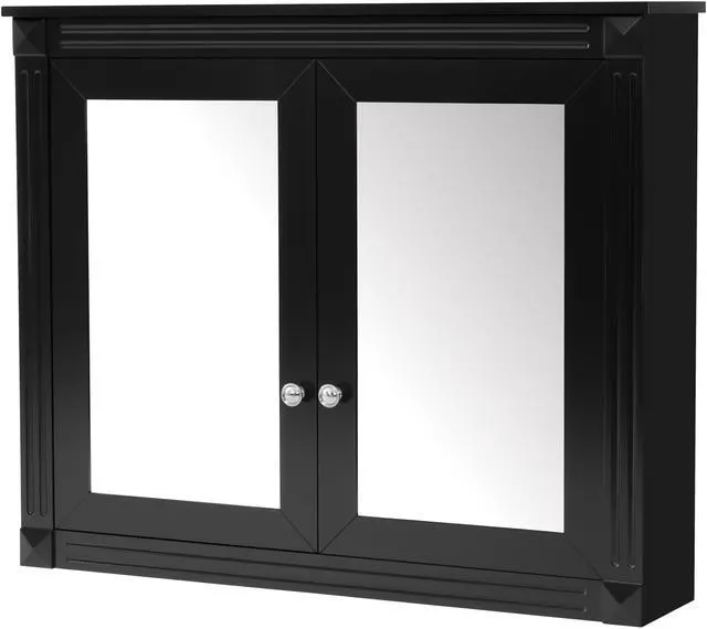 Main image of 36'' x 28'' Medicine Cabinet, Wall Mounted Bathroom Storage Cabinet, Modern Bathroom Wall Cabinet with 2 Mirrors, Medicine Cabinet, Mirror Cabinet with 2 adjustable Shelves