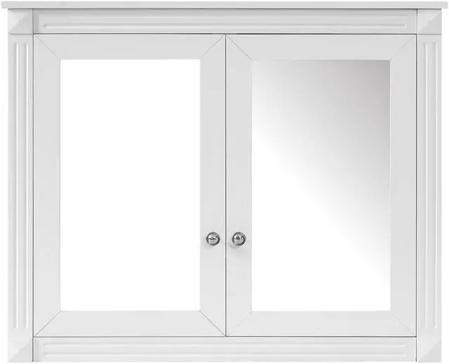 Main image of 36'' x 28'' Medicine Cabinet, Wall Mounted Bathroom Storage Cabinet, Modern Bathroom Wall Cabinet with 2 Mirrors, Medicine Cabinet, Mirror Cabinet with 2 adjustable Shelves