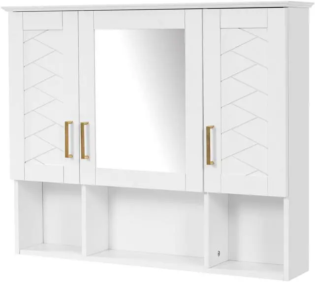 Main image of 35 inch 2-in-1 Wall Mounted Medicine Cabinet with Adjustable Shelves & Soft Close Doors, High-Define Mirror with Storage for Bathroom Vanity