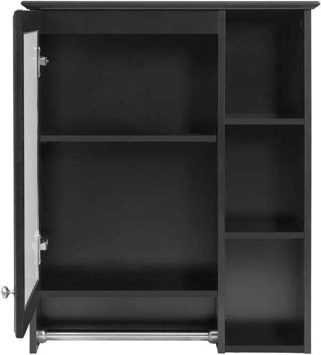 Main image of 3-in-1 Bathroom Mirror Cabinet, 24-inch Wall Mounted Medicine Cabinet with Adjustable Shelf & Tower Bar, High-Definition Mirror with Storage for Bathroom Vanity