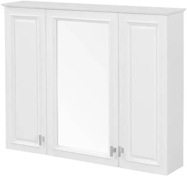 Main image of 35 inch 2-in-1 Bathroom Wall Cabinet, Wall Mounted Medicine Cabinet with 5 Adjustable Shelves, Mirrored Door Over Toilet Storage Cabinet, White