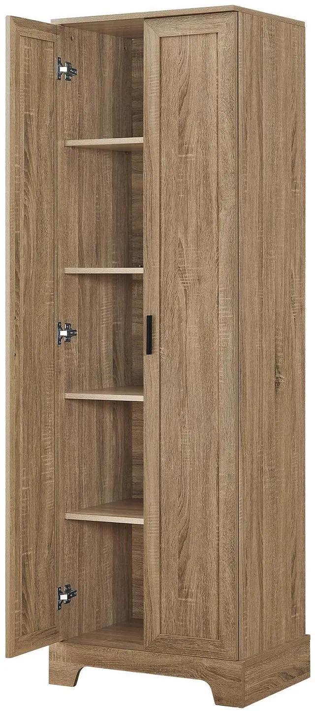 Main image of Storage Cabinet with Two Doors for Bathroom, Office, Adjustable Shelf, MDF Board, Brown (Old Sku:N725P181207D/WF302824AAD)