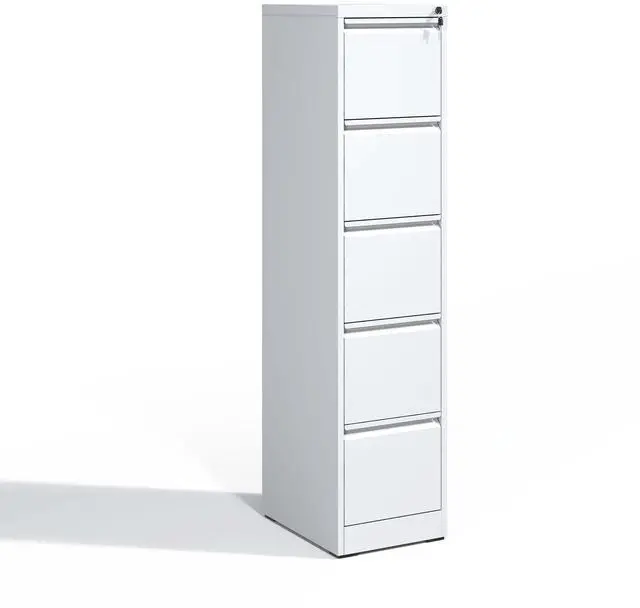 Main image of 5 Drawer Metal Vertical File Cabinet with Lock Office Home Steel Vertical File Cabinet for A4 Legal/Letter Size