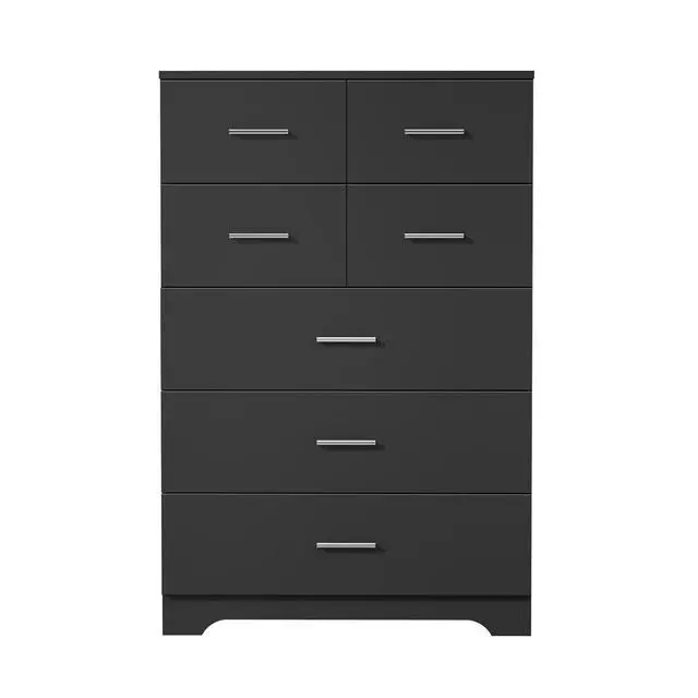 Alt view image 3 of 7 - Wooden 7-Drawer Storage Cabinet with Built-In Outlet Durable Organizer for Bedroom, Living Room, and Office