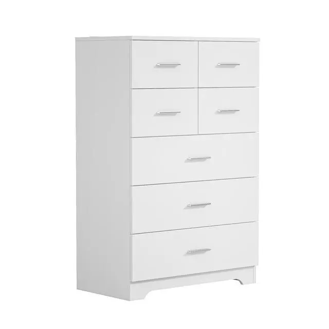 Alt view image 3 of 7 - Wooden 7-Drawer Storage Cabinet with Built-In Outlet Durable Organizer for Bedroom, Living Room, and Office