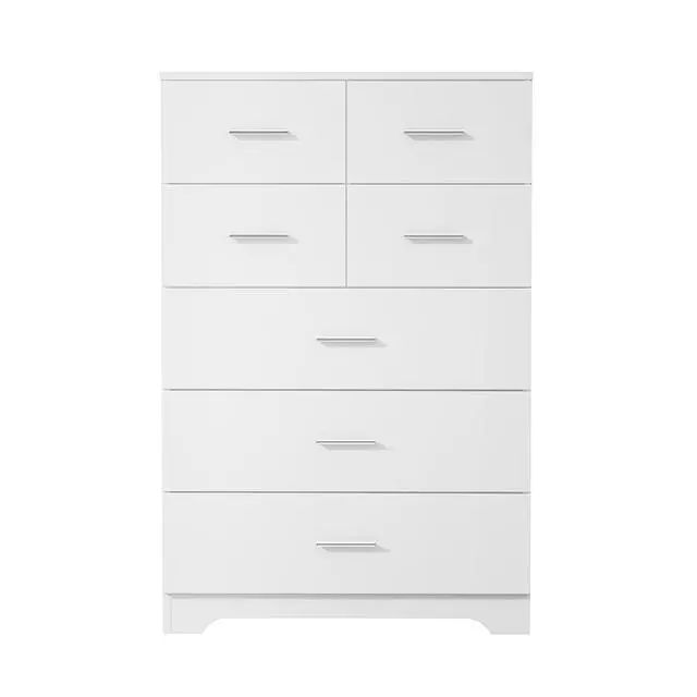 Alt view image 2 of 7 - Wooden 7-Drawer Storage Cabinet with Built-In Outlet Durable Organizer for Bedroom, Living Room, and Office