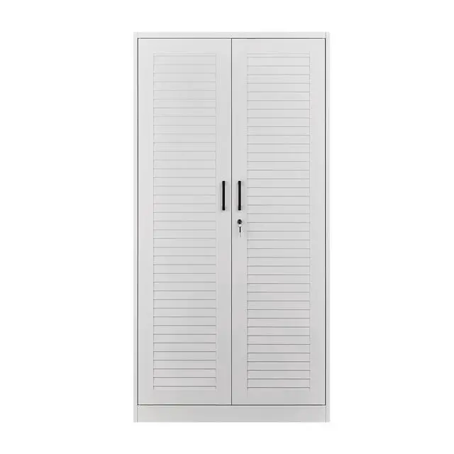Alt view image 2 of 7 - Wide & Deep Metal Storage Cabinet with Hanging Rod,Black Broom Closet Storage Cabinet with Lock, Tall Wardrobe Cabinets with Doors and Shelves,Locking Steel Tool Cabinets for Home,Office,Garage