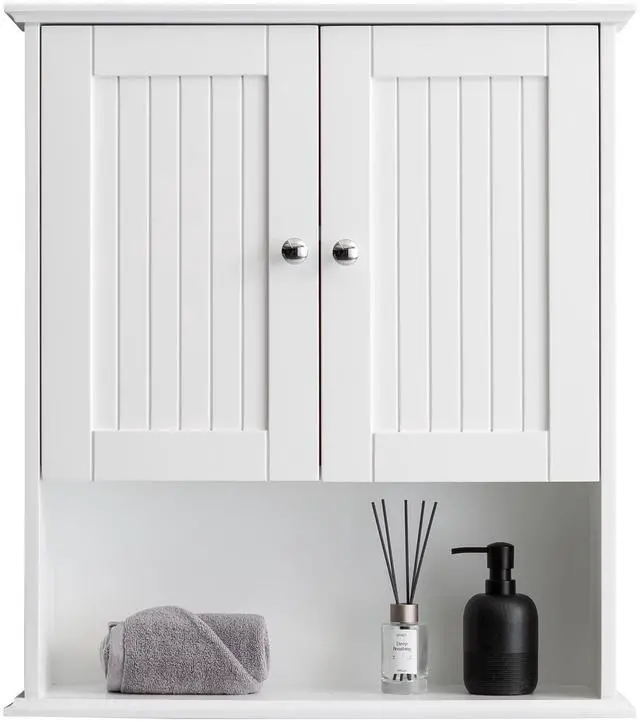 Main image of Upgraded Bathroom Wall Cabinet Over The Toilet Storage Cabinet Wall Mounted Storage Cabinet Wooden Medicine Cabinets