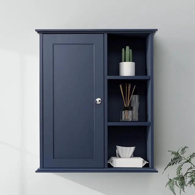 Alt view image 3 of 6 - Upgraded Bathroom Wall Cabinet Over The Toilet Storage Cabinet Wall Mounted Storage Cabinet Wooden Medicine Cabinets