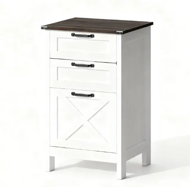 Alt view image 2 of 7 - Modern Style File Cabinet with 3 Drawers,Office Storage Cabinet for A4,For Home and Office