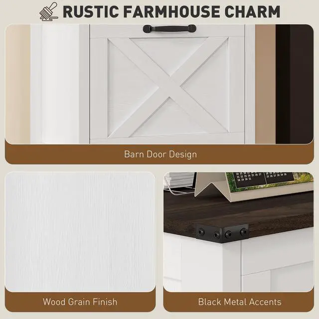 Alt view image 7 of 7 - Modern Style File Cabinet with 3 Drawers,Office Storage Cabinet for A4,For Home and Office