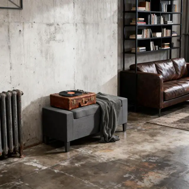 Alt view image 7 of 7 - Upholstered Entryway Bench with Seating,Storage Ottoman Bench,with Lift Top and Rubberwood Legs