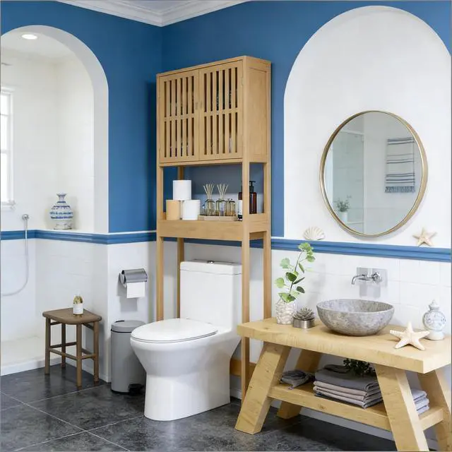 Alt view image 4 of 7 - Bathroom Storage Cabinet,Over the Toilet Cabinet,Slim Storage Cabinet