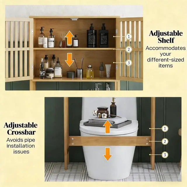 Alt view image 6 of 7 - Bathroom Storage Cabinet,Over the Toilet Cabinet,Slim Storage Cabinet