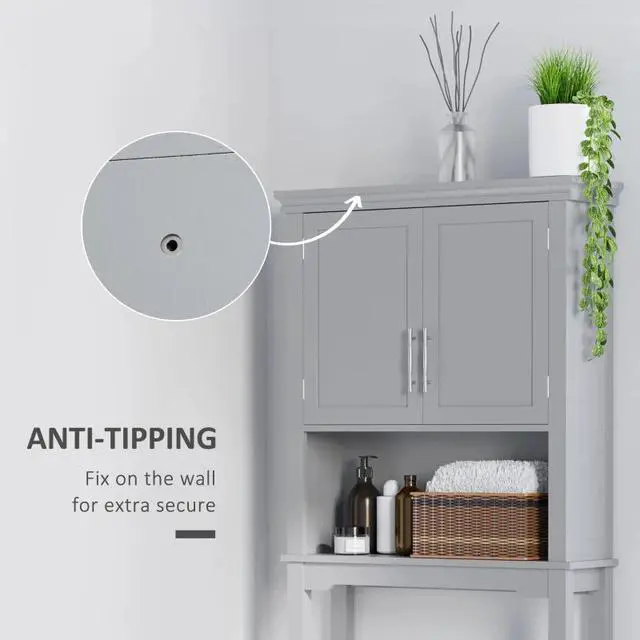 Alt view image 3 of 7 - Home Bathroom Storage Organizer,Over The Toilet Storage Cabinet