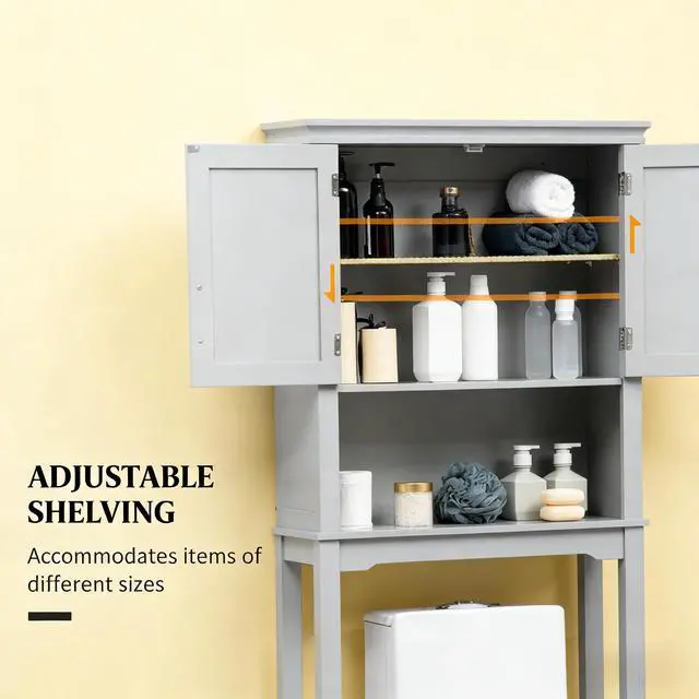 Alt view image 6 of 7 - Home Bathroom Storage Organizer,Over The Toilet Storage Cabinet