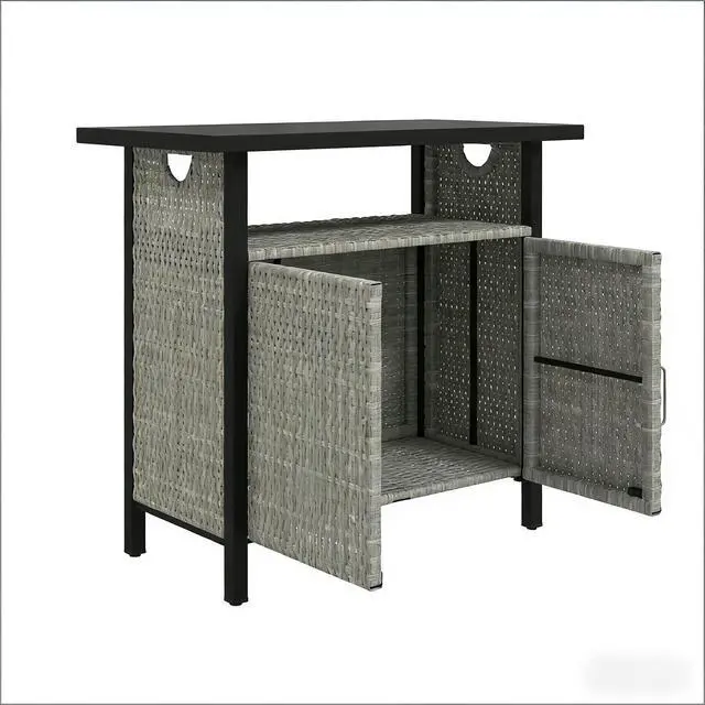 Alt view image 3 of 7 - Coffee Table,Outdoor Towel Storage Cabinet Organizer,Outdoor Bar Table