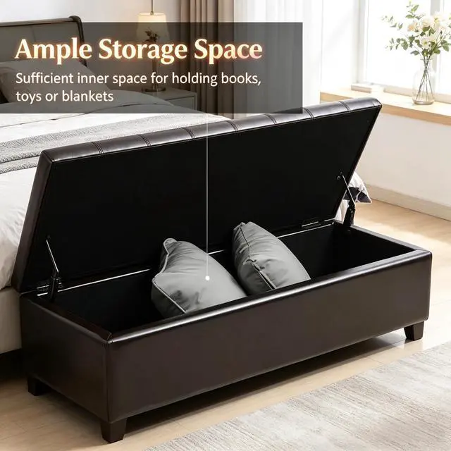 Alt view image 5 of 7 - Contemporary Style Bench,Tufted Bench,Ottoman Storage Bench
