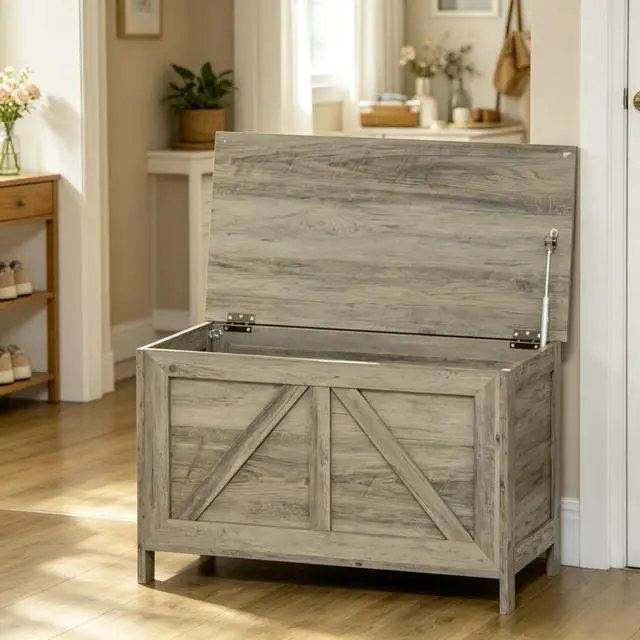 Alt view image 2 of 7 - Living Room Storage Bench,Storage Bench,Entryway Table,Bedroom Bench